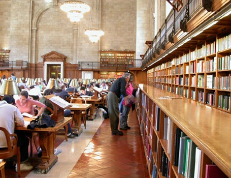 Reading room of New York Public Library