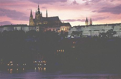 Prague Castle over Modau River