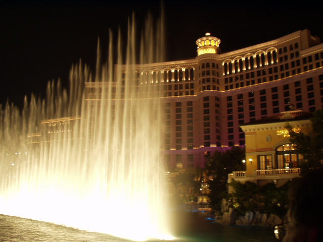 Fountain show of Bellagio Casino Hotel in Las Vegas